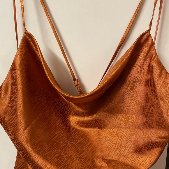 Orange slip dress - Picture 4 of 9